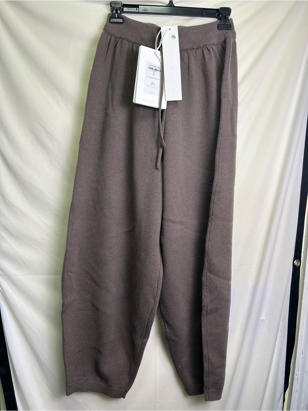 Pure Wool Tapered Drape Pants - Cappuccino